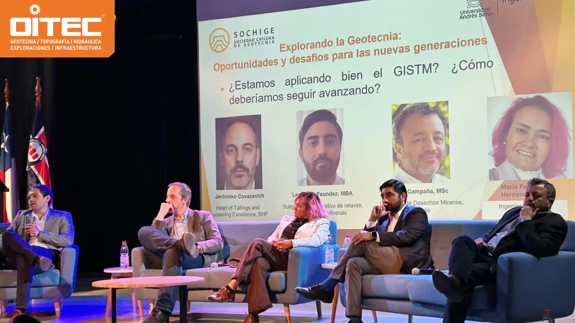 conversatorio de geotecnia organizado por SOCHIGE y UNAB